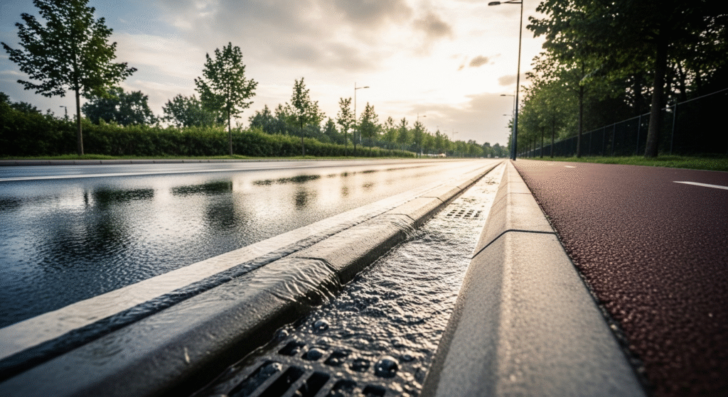 How the Simple Kerb of the Road Keeps Cities Safe and Dry