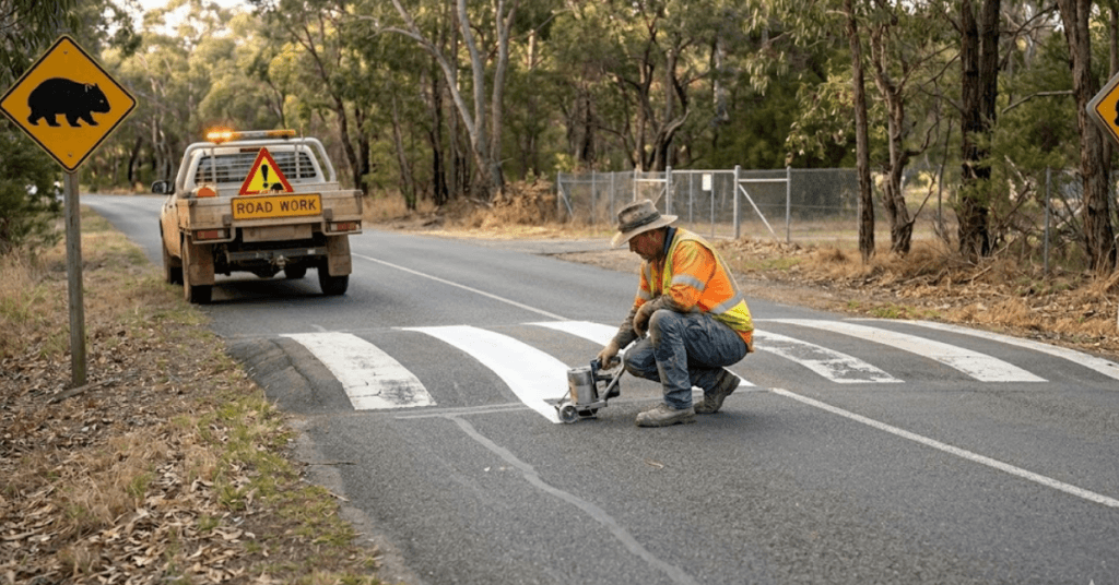 traffic calming devices for wombat crossing